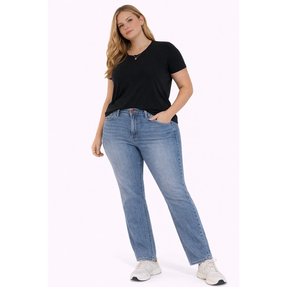 Cosmopolitan Jeans Women 18 Blue Contrast Stitch Floral Embroidery Y2K Denim
